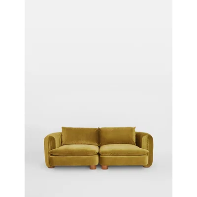 Soho Home Vivienne Modular Sofa, 3 Seater, Cotton Velvet Honey, UK