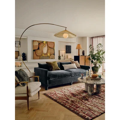 Soho Home Ashford 3-Seater Sofa Velvet, Slate