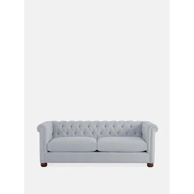 Soho Home Aderyn Chesterfield 3 Seater, Linen Light Grey