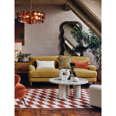 Soho Home Arundel 3-Seater Sofa, Velvet Ochre