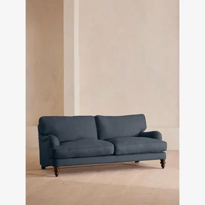 Soho Home Arundel Three Seater Sofa, Linen, Prussian Blue