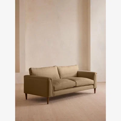 Soho Home Reya Three Seater Sofa, Linen, Wheat