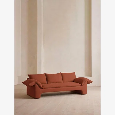 Soho Home Wyatt Three Seater Sofa, Linen, Antique Rose