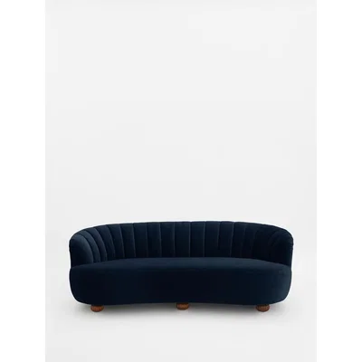 Soho Home Luciana 3-Seater Sofa, Velvet Indigo, UK