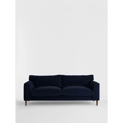 Soho Home Reya Sofa 3 Seater Velvet, Navy