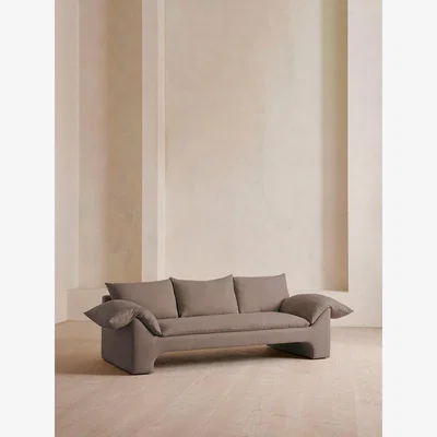 Soho Home Wyatt Three Seater Sofa, Linen, Mushroom