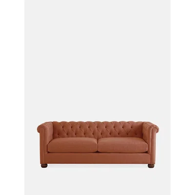 Soho Home Aderyn Chesterfield 3 Seater, Linen Dahlia