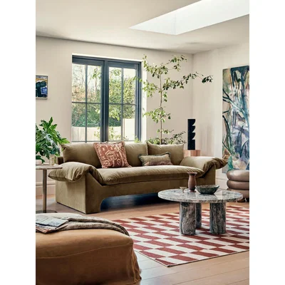 Soho Home Wyatt 3-Seater Sofa, Velvet Lichen