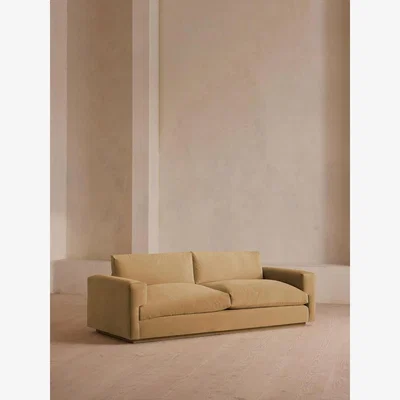 Soho Home Mossley Three Seater Sofa, Velvet, Camel