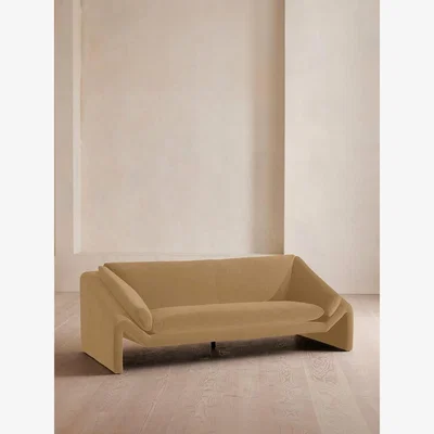 Soho Home Amble Three Seater Sofa, Velvet, Camel