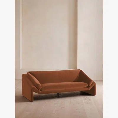 Soho Home Amble Three Seater Sofa, Velvet, Antique Rose