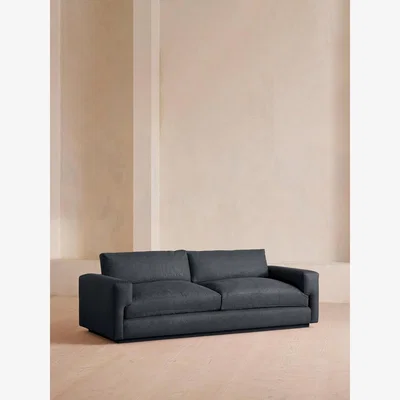 Soho Home Mossley Three Seater Sofa, Linen, Indigo