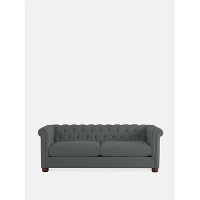 Soho Home Aderyn Chesterfield 3 Seater, Linen Loden