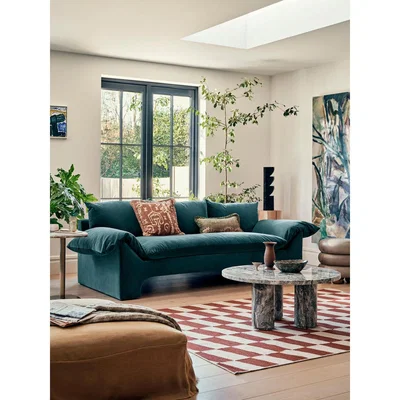 Soho Home Wyatt 3-Seater Sofa, Velvet Teal