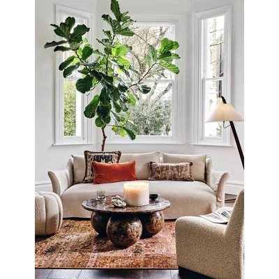 Soho Home Roma 3-Seater Sofa, Linen Natural