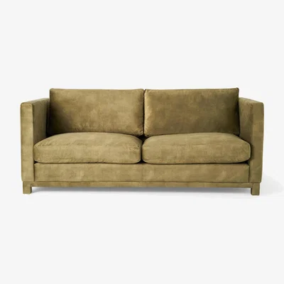 Sazy Walter 3 Seater Velvet Sofa, Khaki