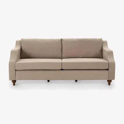 Sazy Klimt 3 Seater Linen Sofa, Mink