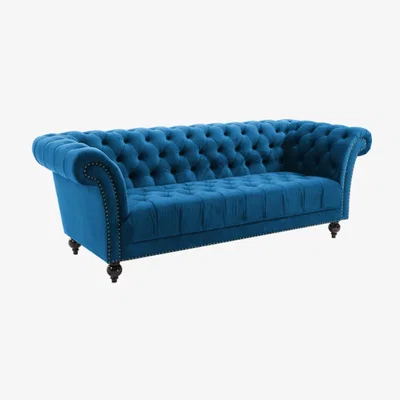 Teddy Beau Birlea Chester 3 Seater Sofa Blue