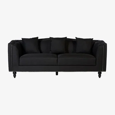Teddy Beau Teddy's Collection Franco Black 3 Seater Sofa