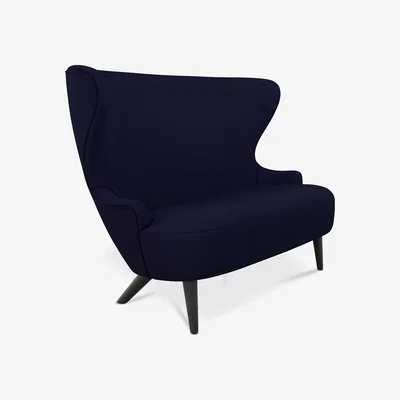 Tom Dixon Tom Dixon - Wingback Micro Sofa Black Oak Leg Denim 0303