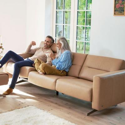 Woods Furniture Stressless Stella 3 Seater Sofa Stella 3 Seater Sofa - Pioneer Leather