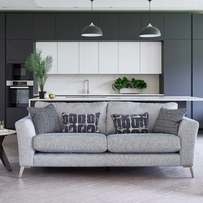 Woods Furniture Flynn 3 Seater Sofa - Flynn 3 Seater Sofa in Opulence Velvet