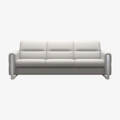 Woods Furniture Stressless Fiona 3 Seater Sofa - Stressless Fiona 3 Seater Sofa Upholstered Arms - Noblesse