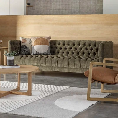 Woods Furniture Denham 3 Seater Sofa in Moss Green