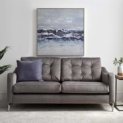 Woods Furniture Cadiz 3 Seater Sofa - Tungsten Velvet