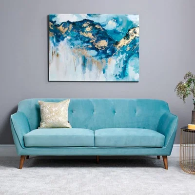 Woods Furniture Freddie 3 Seater Sky Blue Sofa