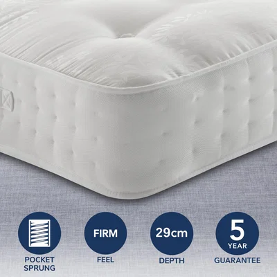Dunelm Silentnight Firm 2000 Pocket Ortho Mattress White