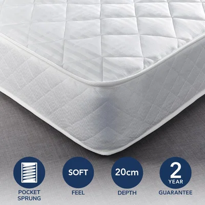 Dunelm Dunelm Everyday 650 Pocket Sprung Mattress Yellow