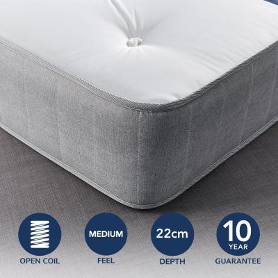 Dunelm Fogarty Just Right Extra Comfort Open Coil Mattress White