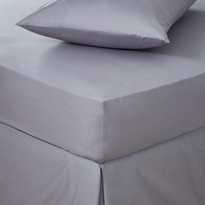 Dunelm Easycare Cotton 180 Thread Count Fitted Sheet Dove (Grey)