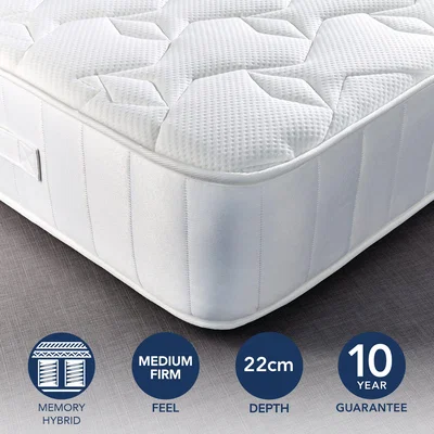 Dunelm Fogarty Dreamy Comfort Cooling Memory Foam 1500 Pocket Sprung Mattress Yellow