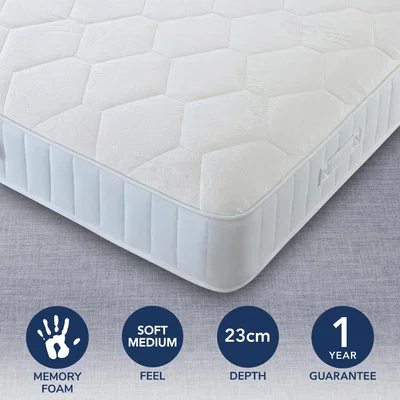 Dunelm Comfort Master Soft Medium Memory Mattress White