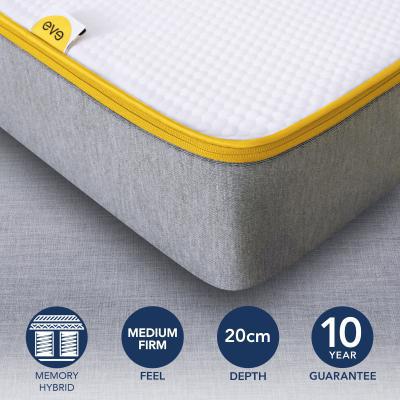 Dunelm Eve Medium Firm Hybrid Mattress Grey