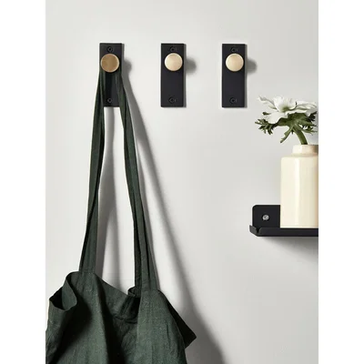 Cox and Cox Black & Brass Single Hook