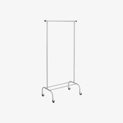 Dunelm Clothes Rail with Wheels Silver
