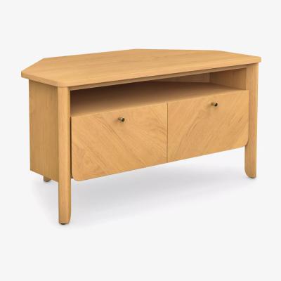 John Lewis ANYDAY John Lewis & Partners Fern Corner TV Stand for TVs up to 43, Oak