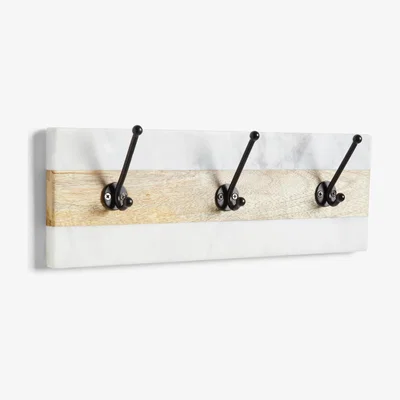 John Lewis John Lewis Marble and Metal Hanging Rack, 3 Hooks