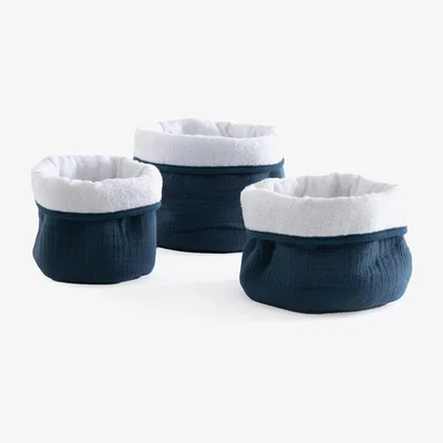 La Redoute Kumla Cotton Muslin Baskets (Set of 3)