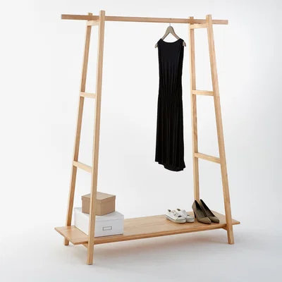 La Redoute Uyen Scandi-Style Ladder Clothes Rack in Solid Pine