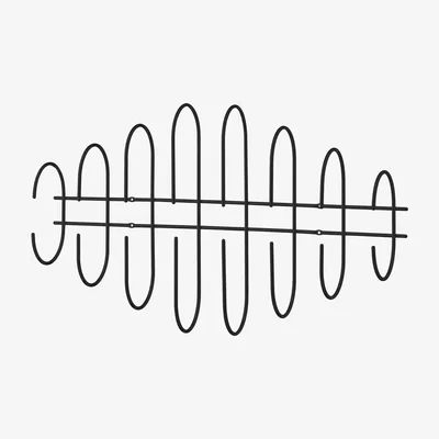 Made in Design Moveo Wall coat rack - /  L85 x H 50 cm by AYTM Black