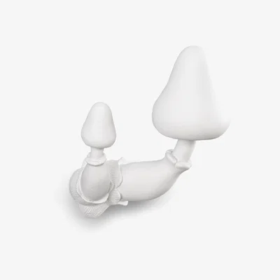 Made in Design Mushroom Wall coat rack - / 2 mushroom clothes hooks H 20 cm by Seletti White