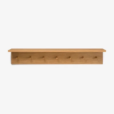 Made in Design Place Large Wall coat rack - / Shelf - L 105 cm by Ferm Living Natural wood