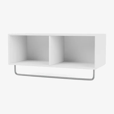 Nordic Nest Montana COAT hat shelf with clothes rails New white