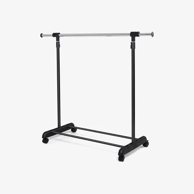 The Range Costway Single Rail Garment Rack-Black - Black