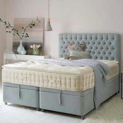 Arighi Bianchi Hypnos Erskine Mattress and Divan Set, Double / Blue