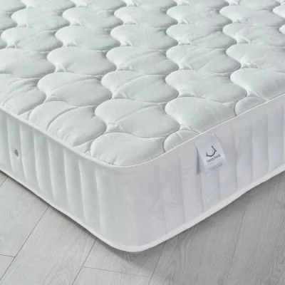 Happy Beds Neptune Spring Quilted Damask Fabric Mattress - 2ft6 Small Single (75 x 190 cm)